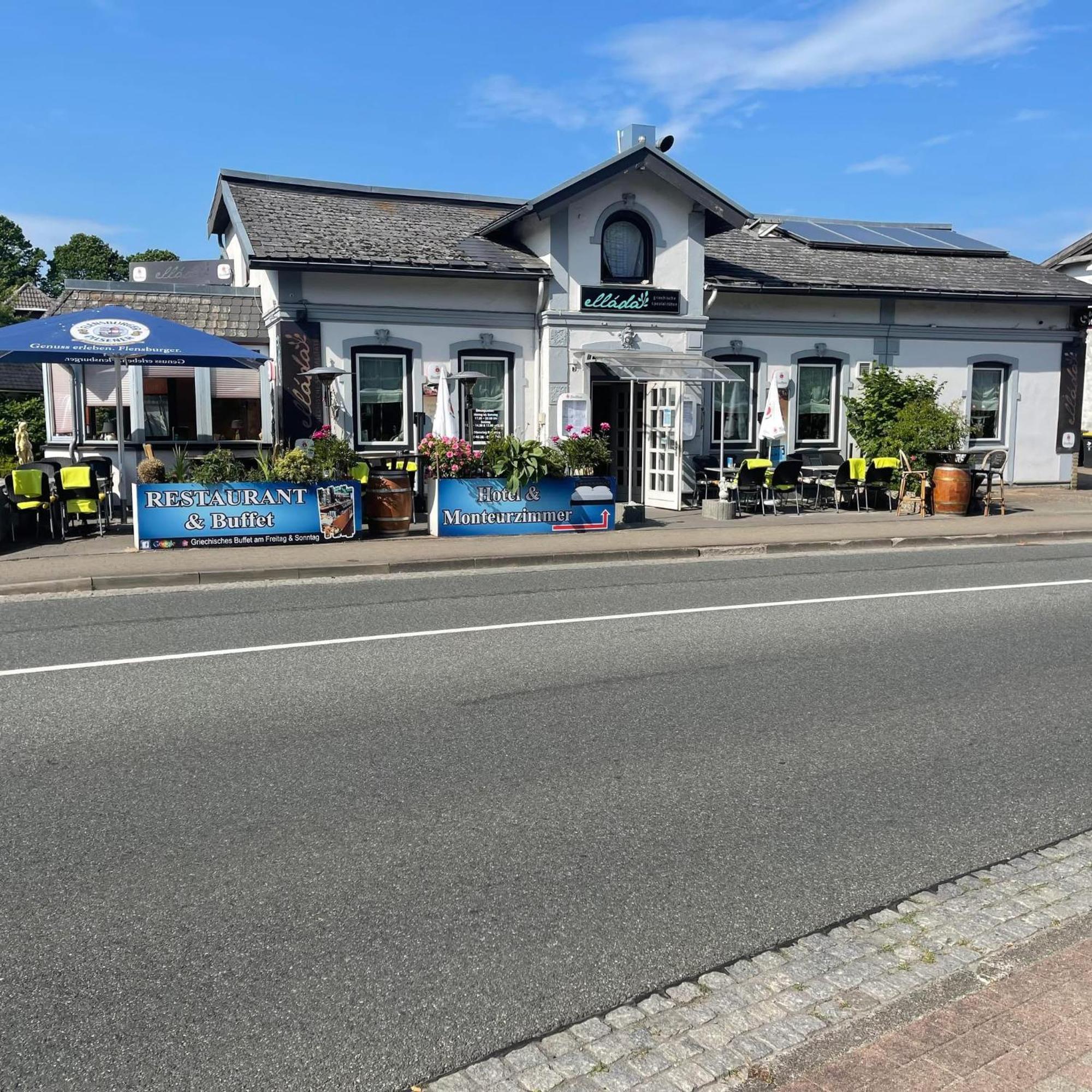 Ellada Restaurant & Hotel Tarp Exteriör bild